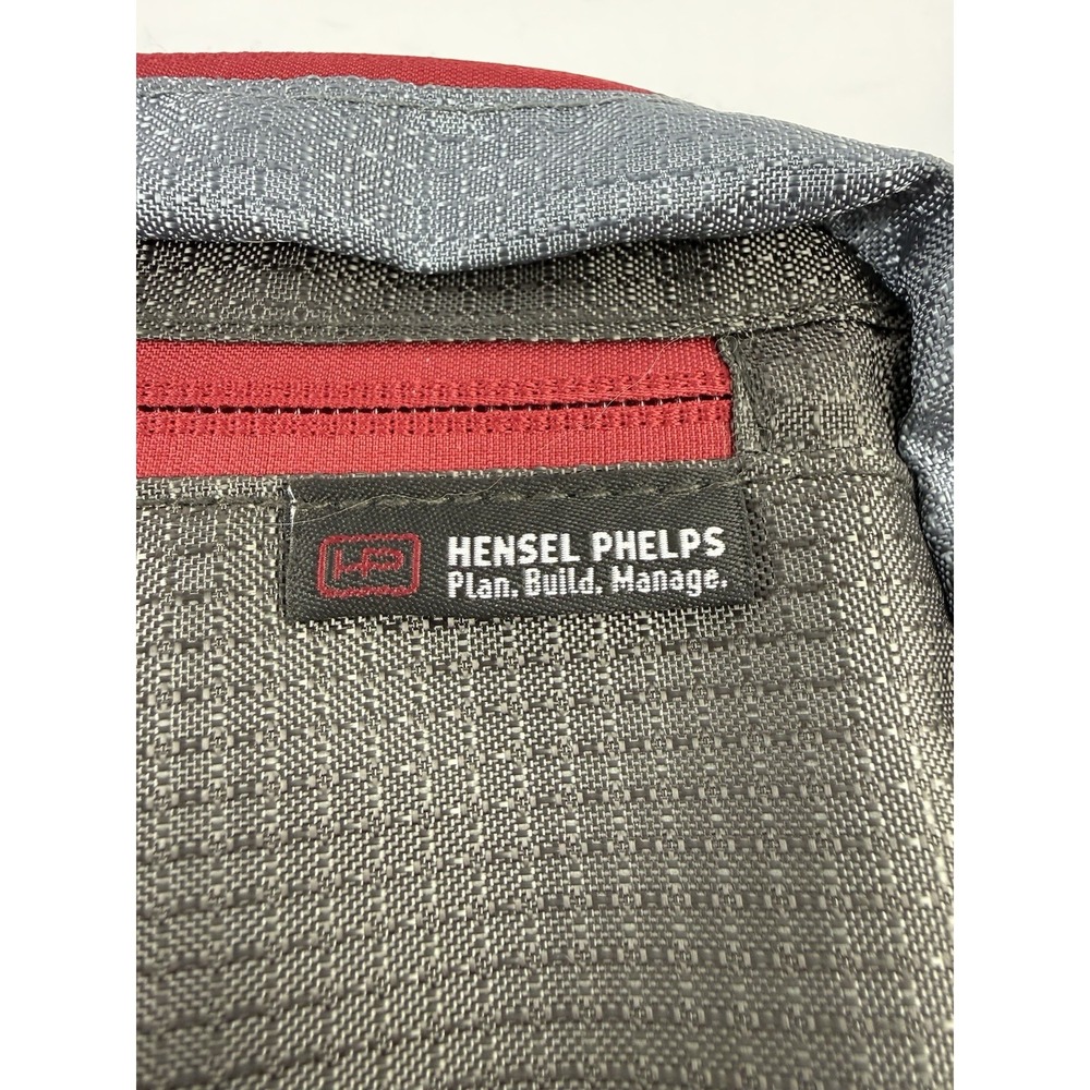 Hensel Phelps Belt Bag Golf Nylon Gray Red Plan Build Manage Waist Pack New - Picture 3 of 7